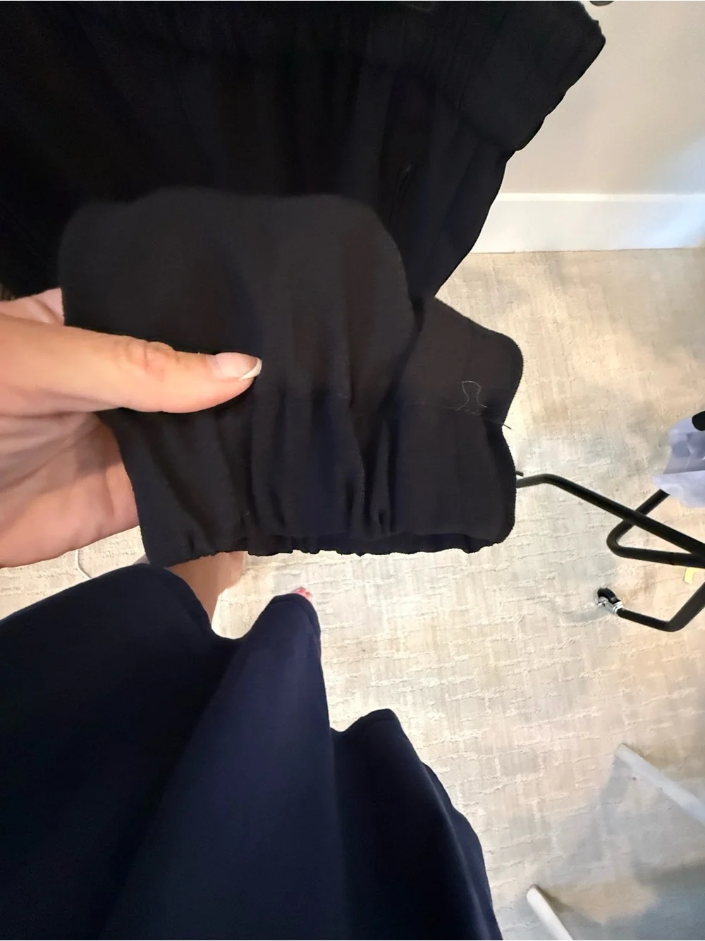 Tory Burch Black Elastic-Waist Jogger Pants